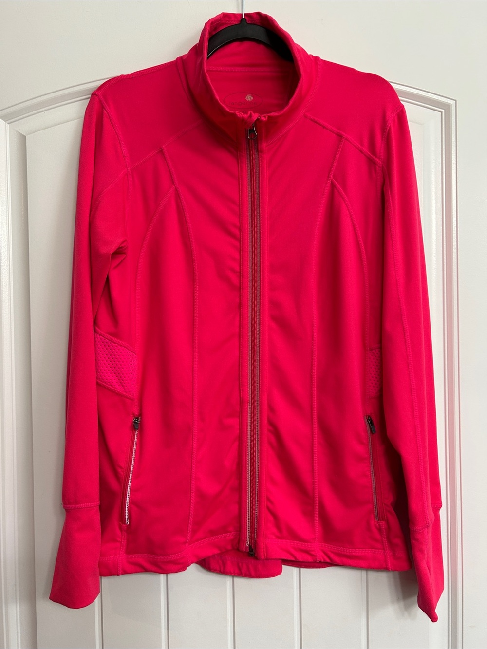 Tangerine Woman’s Vibrant Pink Full-Zip Athletic Jacket Size Large
